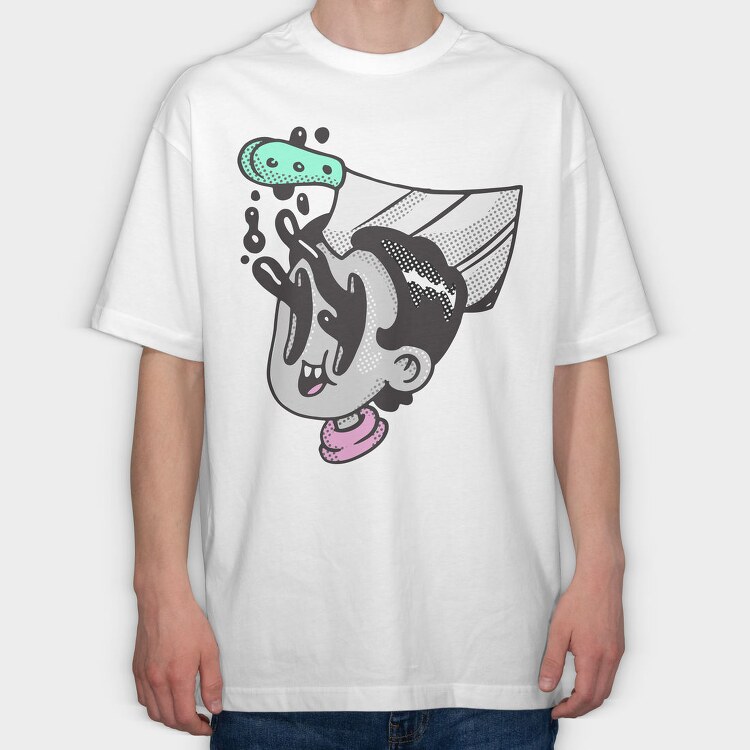 Halloween Retro Cartoon Character 4, Tricou Oversize Barbati (Unisex)