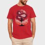 Samurai And Dragon Creature Pixel, Tricou Barbati (Unisex)