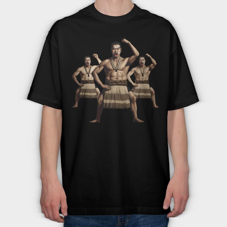Haka Dance, Tricou Oversize Barbati (Unisex)