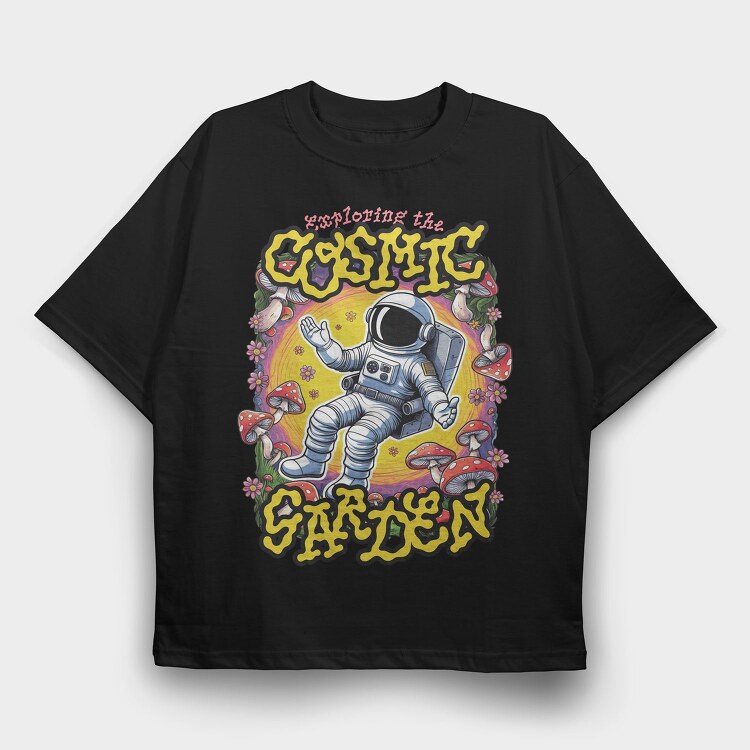 Cosmic Garden Trend, Tricou Oversize Barbati (Unisex)