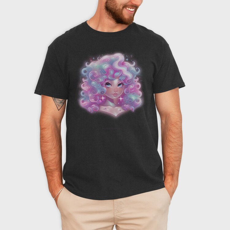 Cosmic Girl Portrait, Tricou Barbati (Unisex)