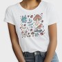 Forest Elements Mushroom Bird Frog, Tricou Femei