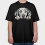 Dalmatian Peek Face, Tricou Oversize Barbati (Unisex)