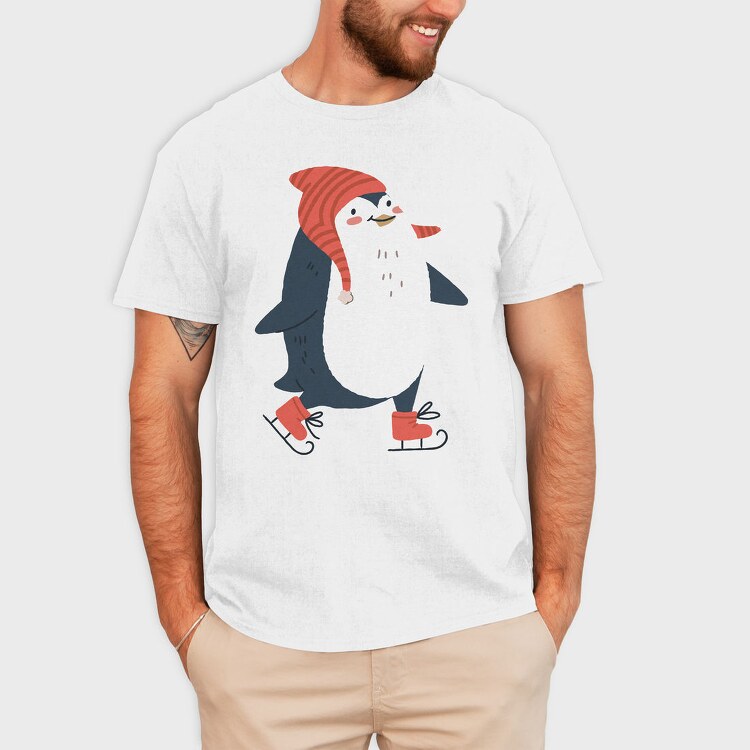 Penguin Skate Fest, Tricou Barbati (Unisex)