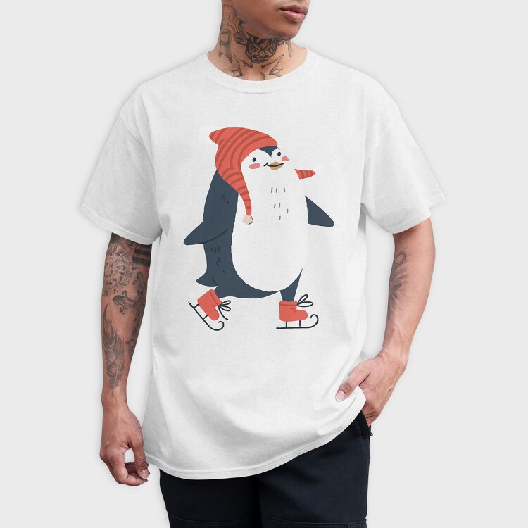 Penguin Skate Fest, Tricou Barbati (Unisex)