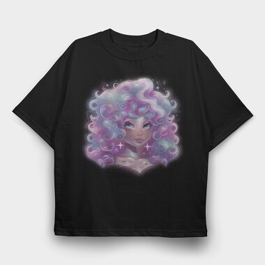 Cosmic Girl Portrait, Tricou Oversize Barbati (Unisex)