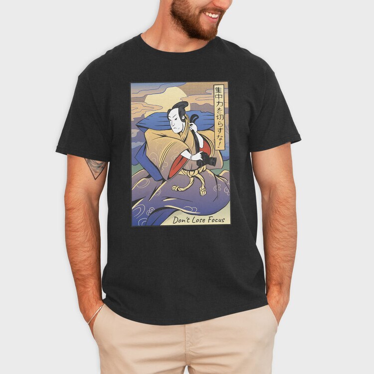 Samurai Photographer Ukiyo Focus, Tricou Barbati (Unisex)