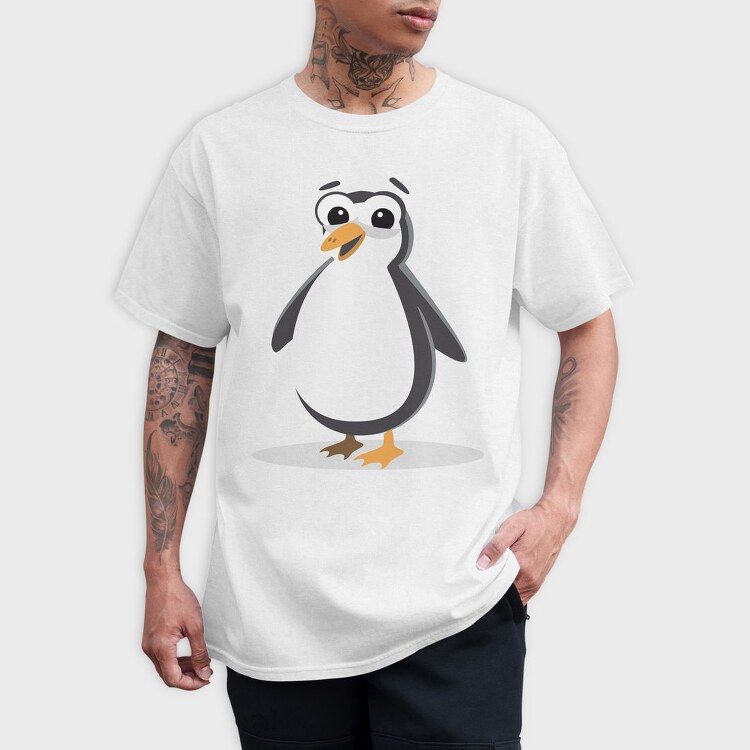 Penguin Smile, Tricou Barbati (Unisex)