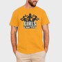 Gym Girls Can Too Quote Silhouette, Tricou Barbati (Unisex)