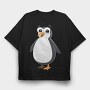 Penguin Smile, Tricou Oversize Barbati (Unisex)