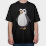 Penguin Smile, Tricou Oversize Barbati (Unisex)