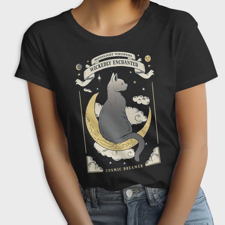 Cat Moon Whimsigoth, Tricou Femei