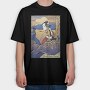 Samurai Photographer Ukiyo Focus, Tricou Oversize Barbati (Unisex)
