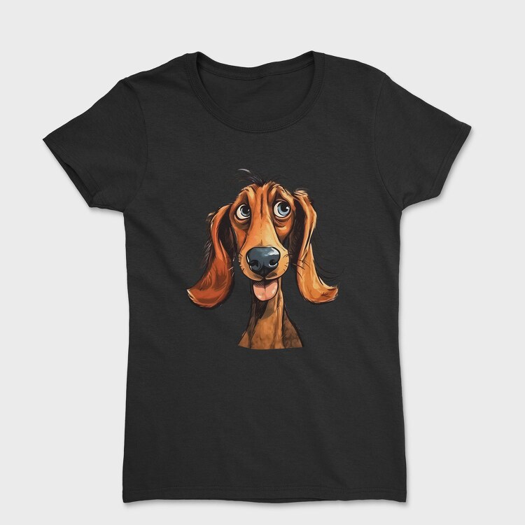 Dachshund Face Smile, Tricou Femei