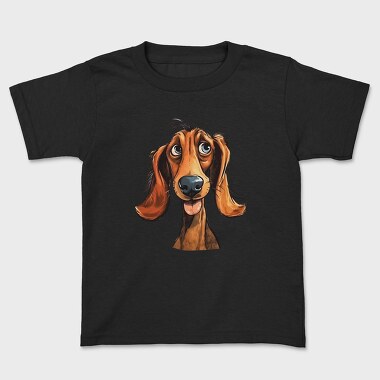 Dachshund Face Smile, Tricou Copii
