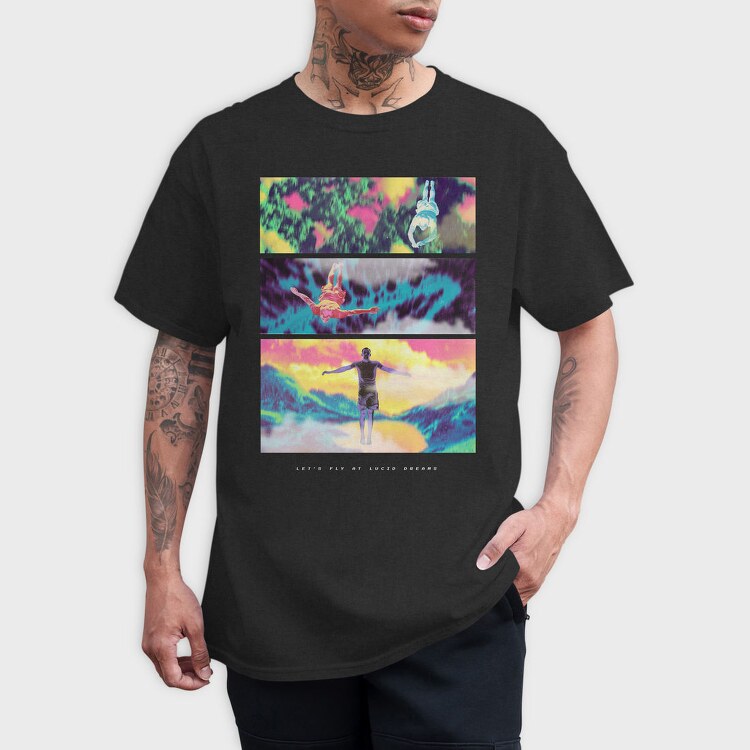 People Flying Psychodelic Lucid, Tricou Barbati (Unisex)
