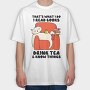 Cat Reading Books (2), Tricou Oversize Barbati (Unisex)