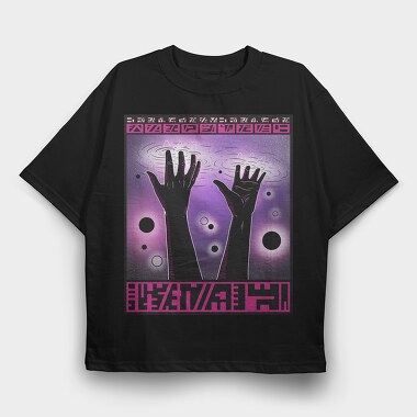 Cosmic Hands Fantasy Beings, Tricou Oversize Barbati (Unisex)