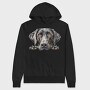 German Shorthair Pointer Peeking Face, Hanorac Oversize Barbati (Unisex)