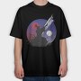 Samurai Warrior Under Moon Cut, Tricou Oversize Barbati (Unisex)