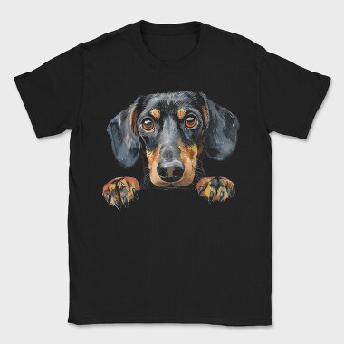 Dachshund Lover Peep, Tricou Barbati (Unisex)