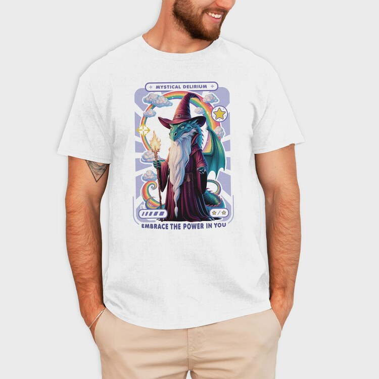 Mystical Delirium Wizard, Tricou Barbati (Unisex)
