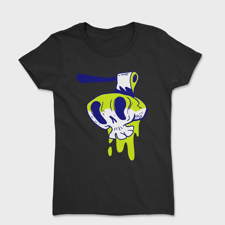 Halloween Skull Axe, Tricou Femei