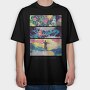 People Flying Psychodelic Lucid, Tricou Oversize Barbati (Unisex)