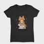 Cat Reading Books, Tricou Femei