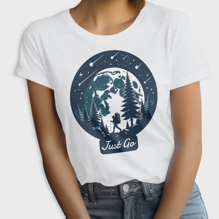 Forest Night Hike Hiking Moon, Tricou Femei