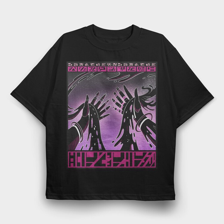 Cosmic Hands In Space Beings, Tricou Oversize Barbati (Unisex)