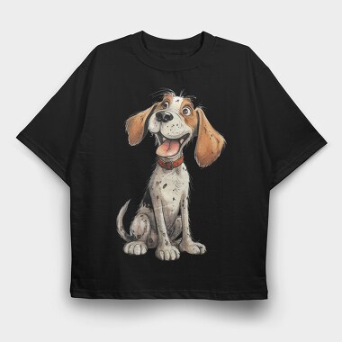 Beagle Puppy Smile, Tricou Oversize Barbati (Unisex)