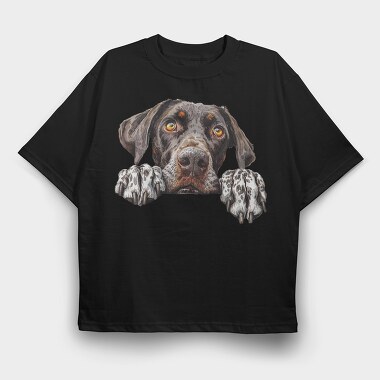 German Shorthair Pointer, Tricou Oversize Barbati (Unisex)