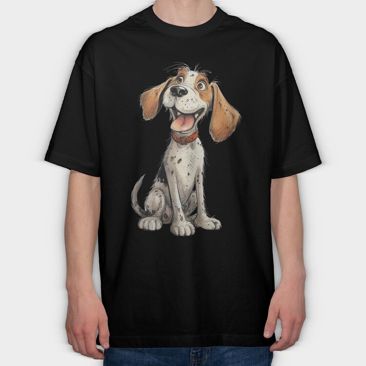 Beagle Puppy Smile, Tricou Oversize Barbati (Unisex)