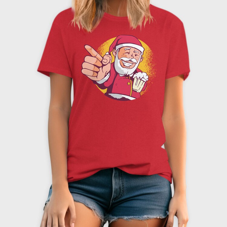 Santa Beer, Tricou Barbati (Unisex)