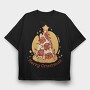 Pepperoni Pizza In Christmas Merry Crustmas, Tricou Oversize Barbati (Unisex)