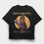 Fancy Cat Literature Litterature, Tricou Oversize Barbati (Unisex)