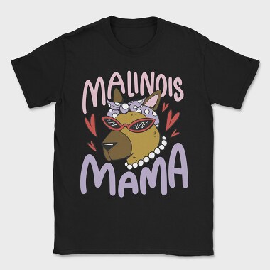 Female Dog With Sunglasses Malinois Mama, Tricou Barbati (Unisex)
