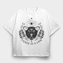 Fierce As A Lion Witch, Tricou Oversize Barbati (Unisex)