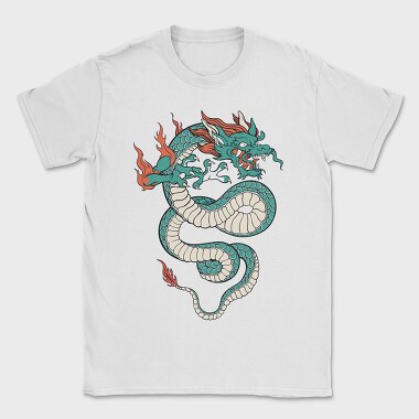Fire Flames Dragon, Tricou Barbati (Unisex)