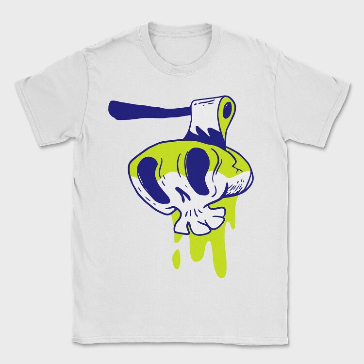 Halloween Skull Axe, Tricou Barbati (Unisex)