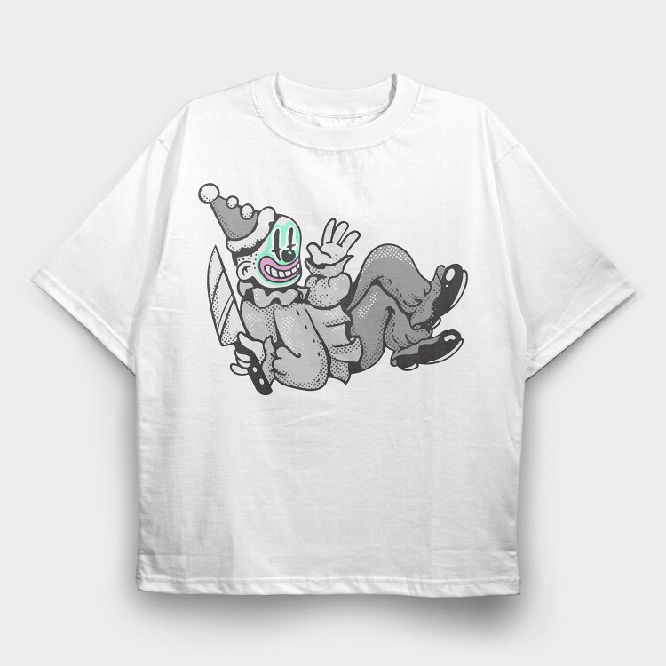 Halloween Retro Cartoon Character, Tricou Oversize Barbati (Unisex)