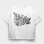 Halloween Retro Cartoon Character, Tricou Oversize Barbati (Unisex)