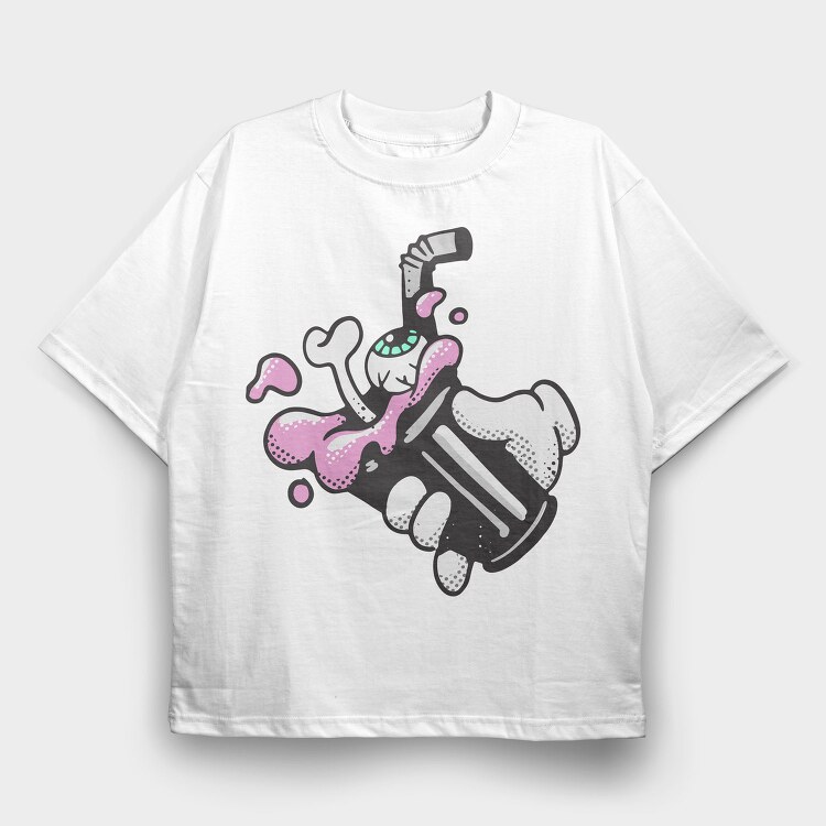 Halloween Retro Cartoon Character 6, Tricou Oversize Barbati (Unisex)