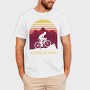 Person Cycling Retro Sunset Dawn, Tricou Barbati (Unisex)