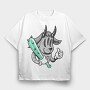 Halloween Retro Cartoon Character 3, Tricou Oversize Barbati (Unisex)