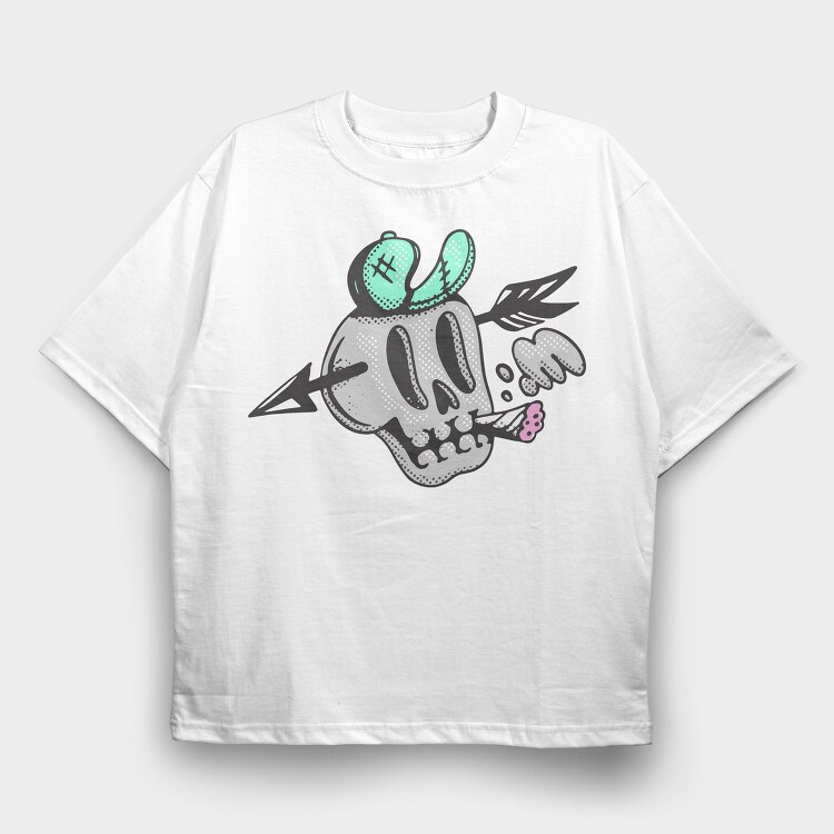 Halloween Retro Cartoon Character 2, Tricou Oversize Barbati (Unisex)