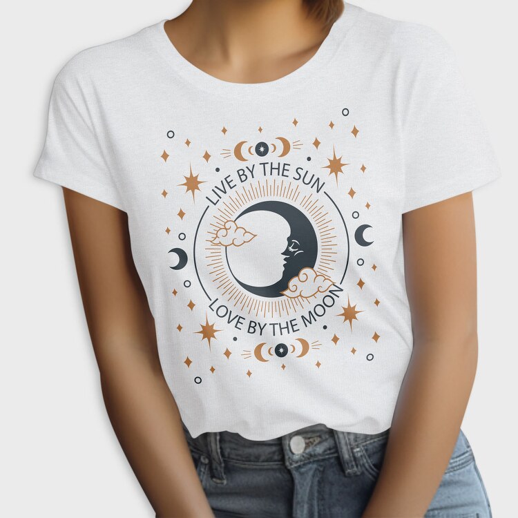 Mystical Moon Love Quote Tote, Tricou Femei