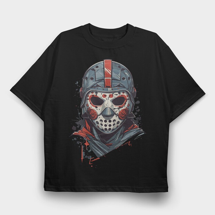 Halloween Hockey Mask, Tricou Oversize Barbati (Unisex)