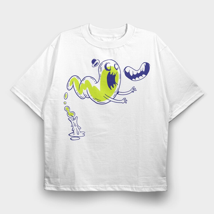 Halloween Ghost, Tricou Oversize Barbati (Unisex)